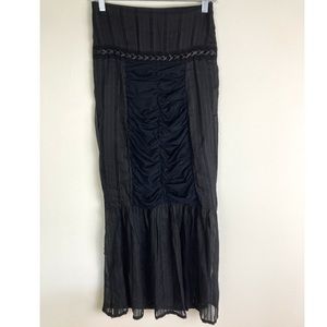 Legatte Jeans silk blend rouched detail skirt 2